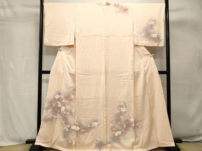 平和屋着物■訪問着　枝花文　暈し染め　正絹　逸品　CABH8922ev