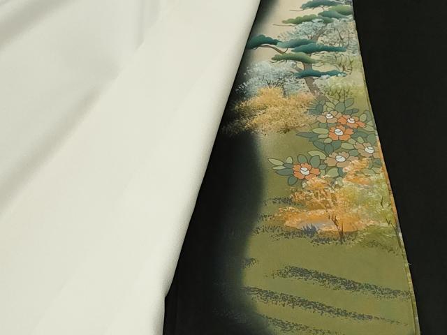 平和屋着物■豪華黒留袖　京加賀　風景文　暈し染め　金彩　正絹　逸品　CABH8927ev