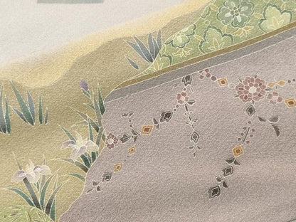 平和屋着物■豪華色留　道長地紙花文　暈し染め　正絹　逸品　CABH8930ev