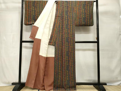 平和屋着物■上質な小紋　立涌花文　正絹　逸品　CABH8935ev