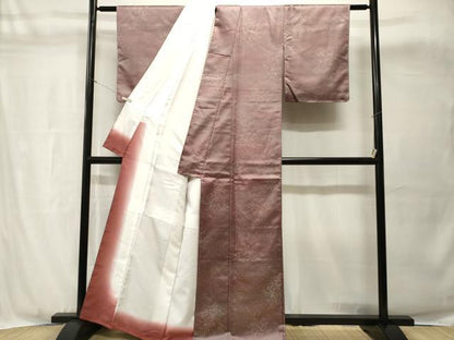 平和屋着物■上質な小紋　草花文　暈し染め　洗える着物　未使用　CABH8947ev