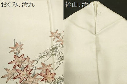 平和屋着物■訪問着　駒刺繍　立波松楓文　　正絹　逸品　CABH8950ev