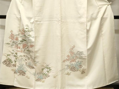 平和屋着物■訪問着　駒刺繍　立波松楓文　　正絹　逸品　CABH8950ev