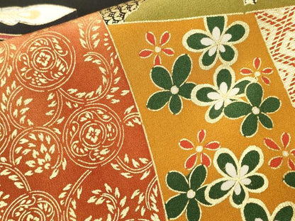 平和屋着物■豪華黒留袖　刺繍　屏風鳳凰花文　暈し染め　金彩　正絹　逸品　CABH8964ev