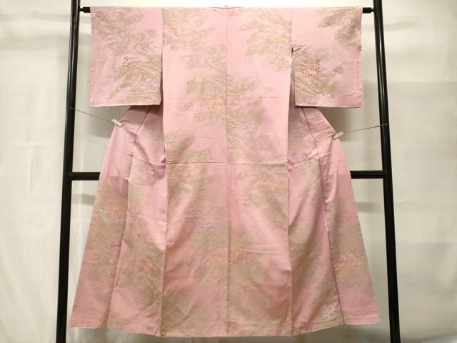 平和屋着物■上質な小紋　立波文　金銀糸　正絹　逸品　CABH8966ev