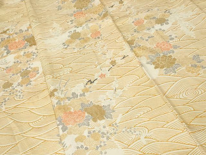 平和屋着物■上質な小紋　流水花籠文　正絹　逸品　CABH8968ev