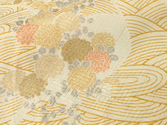 平和屋着物■上質な小紋　流水花籠文　正絹　逸品　CABH8968ev