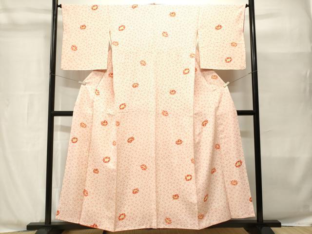 平和屋着物■上質な小紋　舞花文　高島屋扱い　正絹　逸品　CABH8971ev