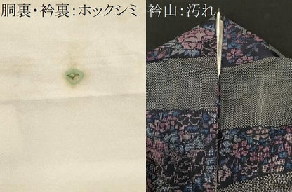 平和屋着物■本場大島紬　横段草花文　正絹　逸品　CABH8977ev