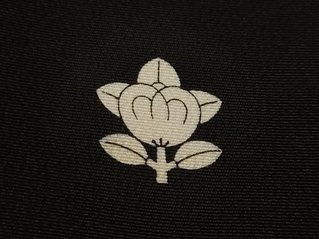 平和屋着物■豪華黒留袖　扇面双鶴枝梅松文　金彩　正絹　逸品　CABH8983ev