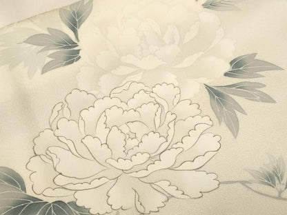 平和屋着物■訪問着　刺繍　枝花文　暈し染め　正絹　逸品　CABH8987ev