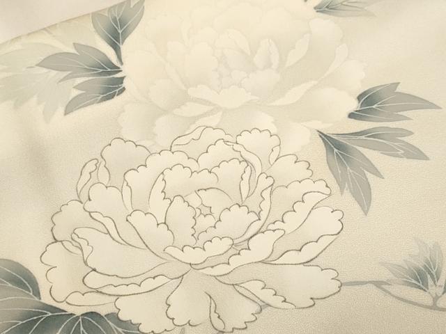 平和屋着物■訪問着　刺繍　枝花文　暈し染め　正絹　逸品　CABH8987ev