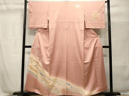 平和屋着物■訪問着　人物風景文　暈し染め　金彩　正絹　逸品　CABH8989ev