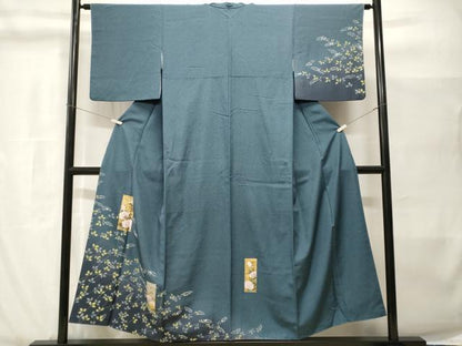 平和屋着物■訪問着　色紙草花文　金銀彩　正絹　逸品　CABH8992ev