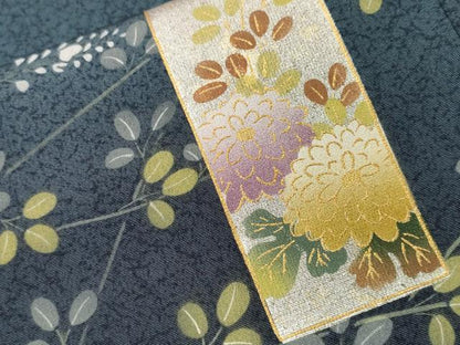 平和屋着物■訪問着　色紙草花文　金銀彩　正絹　逸品　CABH8992ev