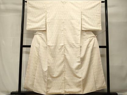 平和屋着物■上質な小紋　亀甲重ね文　正絹　逸品　CABH8995ev