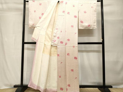 平和屋着物■上質な小紋　舞花文　正絹　逸品　CABH8996ev