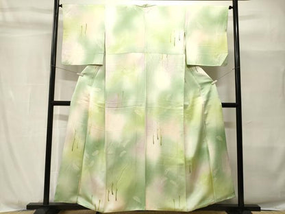 平和屋着物■上質な小紋　草木文　暈し染め　正絹　逸品　CABH8999ev