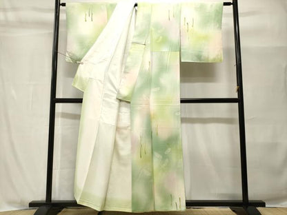 平和屋着物■上質な小紋　草木文　暈し染め　正絹　逸品　CABH8999ev