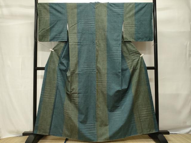 平和屋着物■上質な紬　間道　正絹　逸品　CABH9003ev