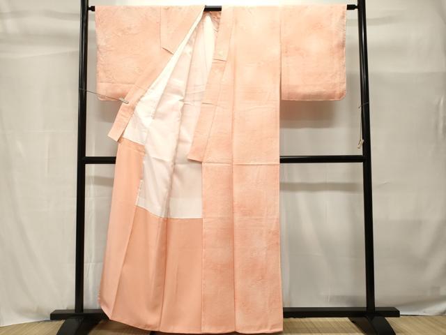 平和屋着物■上質な小紋　霞文　短冊芝草花地紋　暈し染め　正絹　逸品　CABH9005ev