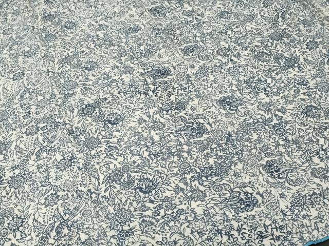 平和屋着物■上質な小紋　型染め　更紗鳳凰花文　鬼しぼ縮緬　正絹　逸品　CABH9008ev