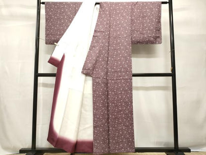 平和屋着物■上質な小紋　舞花丸文　正絹　逸品　CABH9009ev