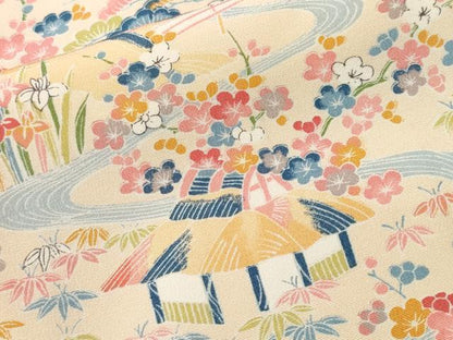 平和屋着物■上質な小紋　松竹梅御所解文　正絹　逸品　CABH9019ev