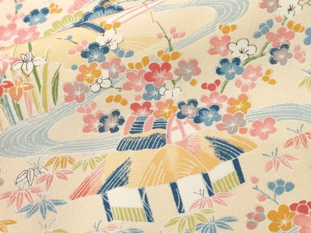 平和屋着物■上質な小紋　松竹梅御所解文　正絹　逸品　CABH9019ev