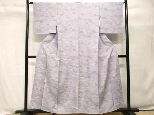 平和屋着物■上質な小紋　雲重ね芝草文　暈し染め　正絹　逸品　CABH9021ev