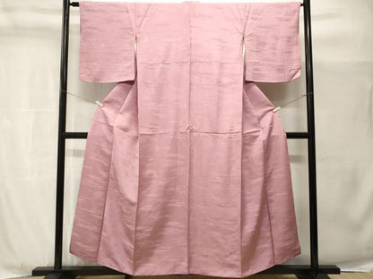 平和屋着物■上質な色無地　吉祥地紋　梅鼠色　正絹　逸品　CABH9024ev