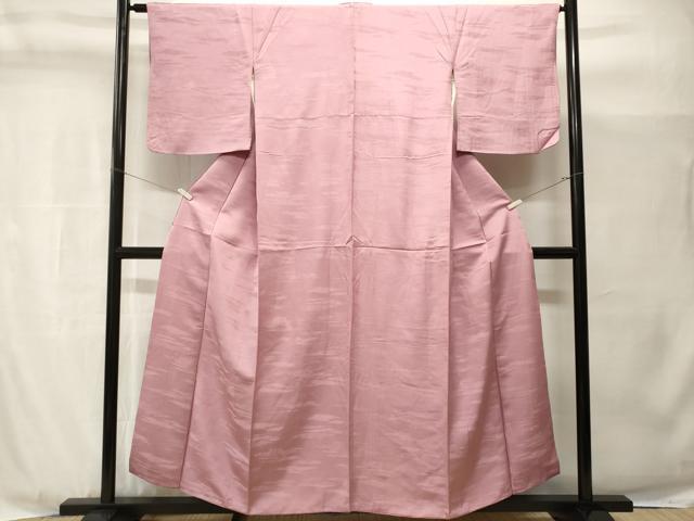 平和屋着物■上質な色無地　吉祥地紋　梅鼠色　正絹　逸品　CABH9024ev