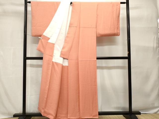 平和屋着物■上質な色無地　菊地紋　深支子色　正絹　逸品　CABH9027ev