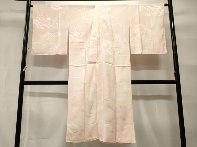平和屋着物■長襦袢　無双仕立て　雲取り貝桶花地紋　暈し染め　正絹　逸品　CABH9033ev