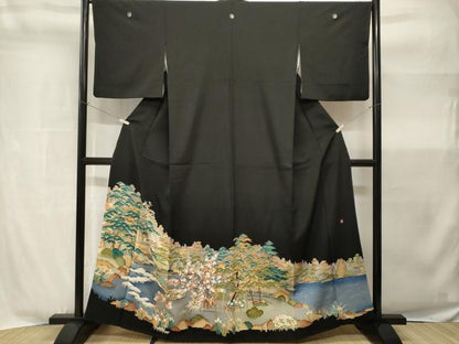 平和屋着物■豪華黒留袖　作家物　御所解文　暈し染め　正絹　逸品　CABH9040ev
