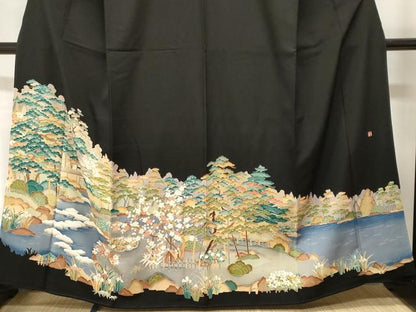 平和屋着物■豪華黒留袖　作家物　御所解文　暈し染め　正絹　逸品　CABH9040ev