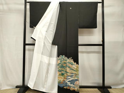 平和屋着物■豪華黒留袖　作家物　御所解文　暈し染め　正絹　逸品　CABH9040ev