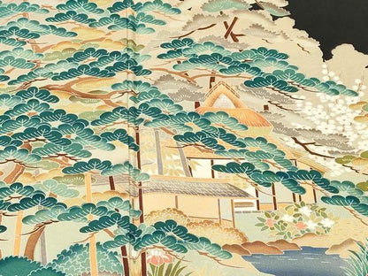 平和屋着物■豪華黒留袖　作家物　御所解文　暈し染め　正絹　逸品　CABH9040ev