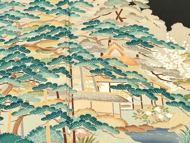 平和屋着物■豪華黒留袖　作家物　御所解文　暈し染め　正絹　逸品　CABH9040ev