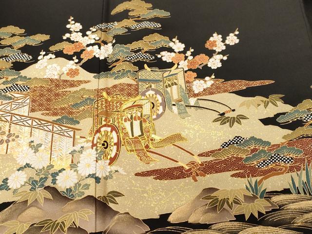 平和屋着物■豪華振袖　作家物　松竹梅御所車文　金彩　正絹　逸品　CABH9041ev