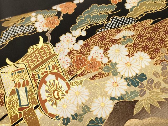 平和屋着物■豪華振袖　作家物　松竹梅御所車文　金彩　正絹　逸品　CABH9041ev