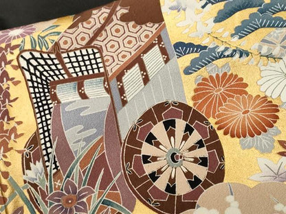 平和屋着物■豪華黒留袖　御所土器吉祥花文　金彩　正絹　逸品　CABH9043ev