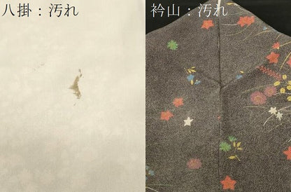 平和屋着物■上質な小紋　草花文　鮫小紋柄　金彩　正絹　逸品　CABH9045ev