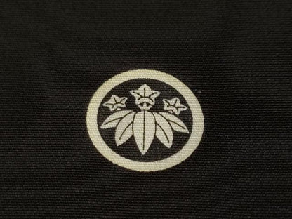 平和屋着物■豪華黒留袖　雪輪重ね扇面花文　暈し染め　金彩　正絹　逸品　CABH9047ev