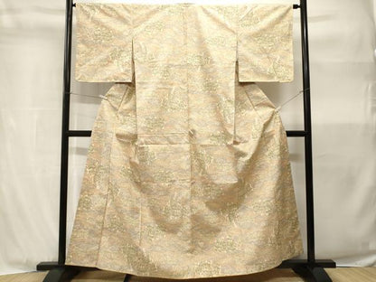 平和屋着物■上質な紬　樹林文　正絹　逸品　未使用　CABH9055ev