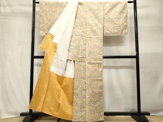 平和屋着物■上質な紬　樹林文　正絹　逸品　未使用　CABH9055ev