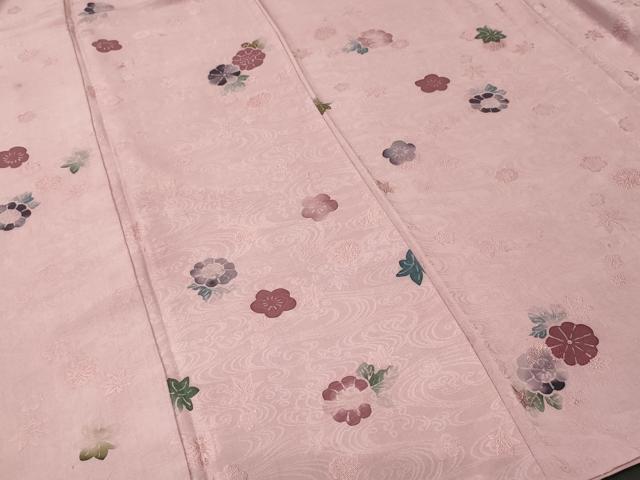 平和屋着物■上質な小紋　型染め　舞花文　正絹　逸品　CABH9059ev