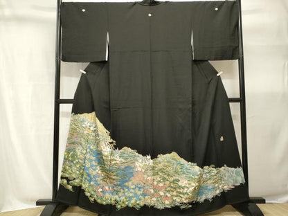平和屋着物■豪華黒留袖　作家物　御所解文　正絹　逸品　CABH9061ev