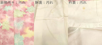 平和屋着物■上質な小紋　楓　花文　暈し染め　正絹　逸品　CABH9062ev