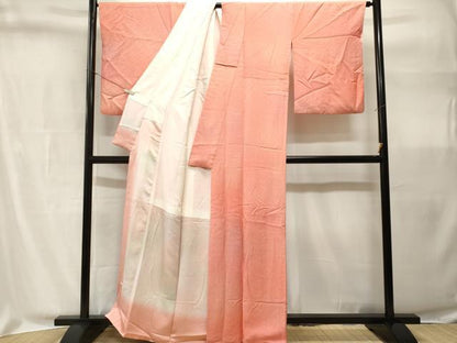 平和屋着物■本草木染作家　瑞寶　小紋　霞文　暈し染め　反端付き　正絹　逸品　CABH9065ev